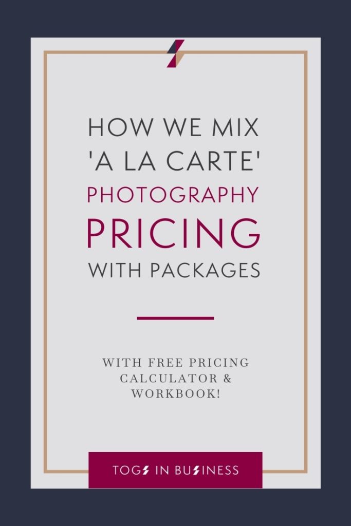 TiB live recording about mixing a la carte photography pricing with packages for the win